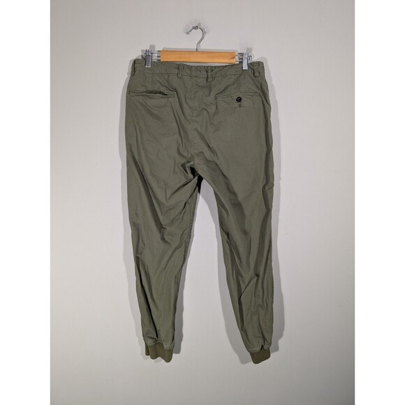 J. Crew Mens Green Tapered Regular Chino Joggers Pants Sz 31 Preppy Academia - Picture 2 of 10